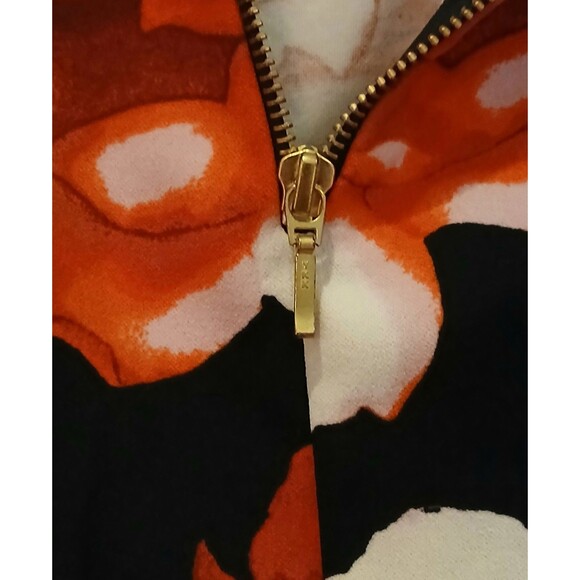 Bisou Bisou Black Floral Retro 90s Vibe Pencil Dress Sz 12 Off Shoulder Back Zip - Picture 6 of 11